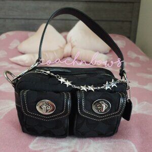 🖤 Y2K Vintage Coach Mini Double Turnlock Handbag...